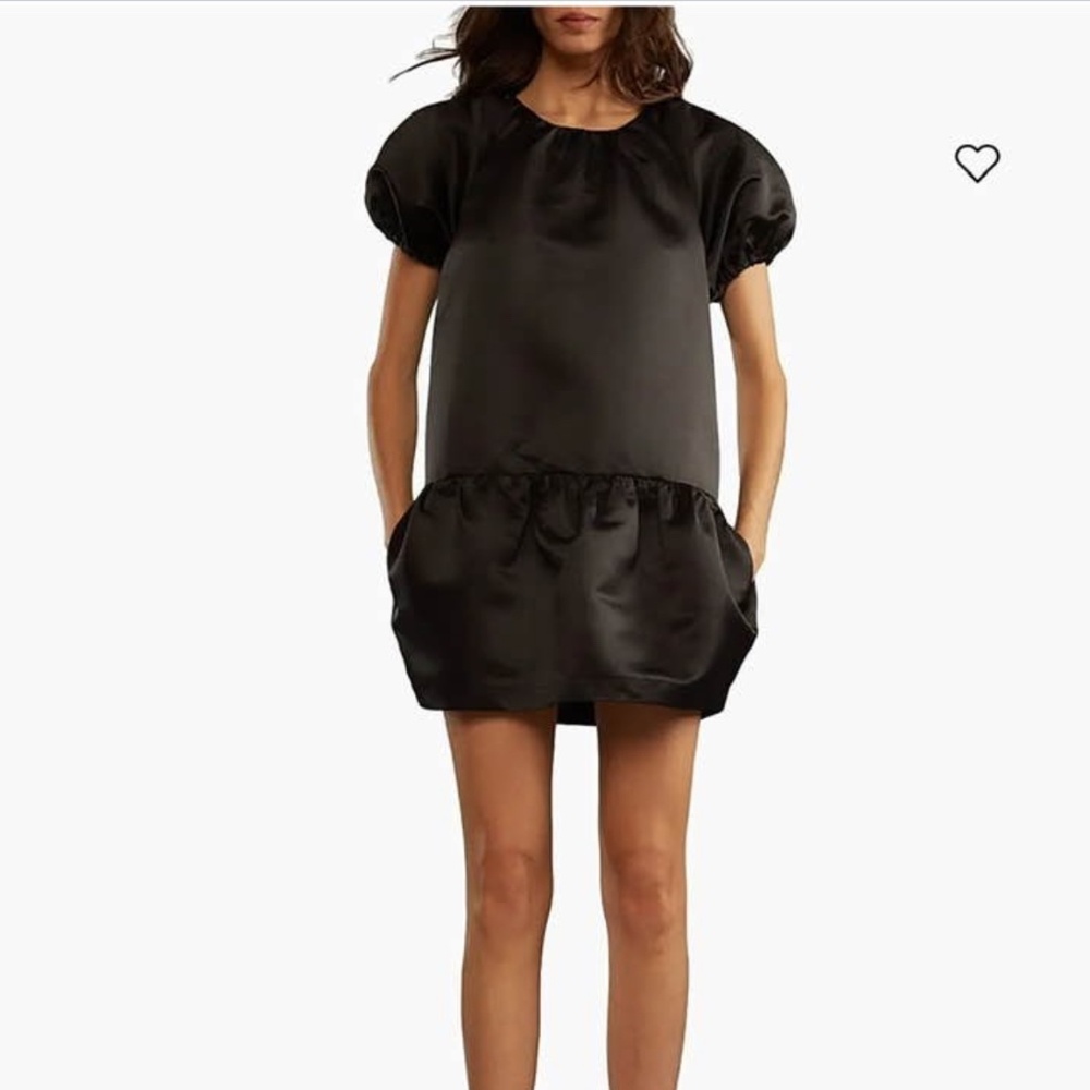 Cynthia Rowley, black satin dress